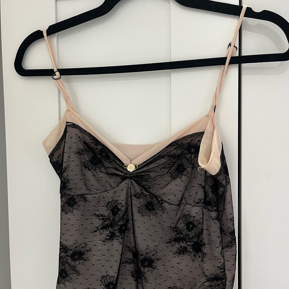 Black Floral Lace Cami Top